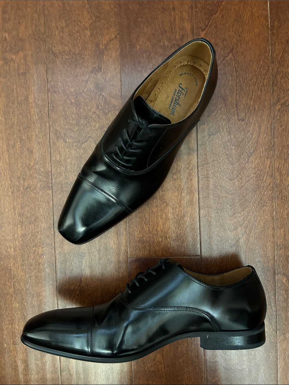 Florsheim Corbetta Cap Toe Oxford in Black Leather, Size 14